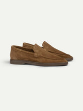 Summer Luxe: Premium Dark Tan Suede Loafers